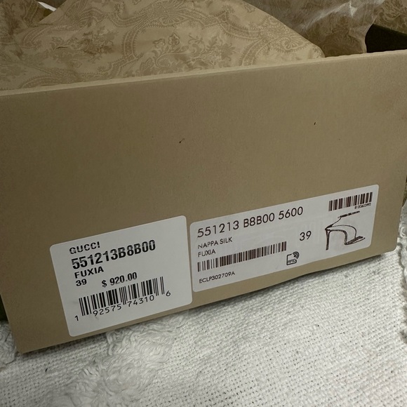 Gucci Heels Sandal Fuchsia Leather π Size 39 - Picture 11 of 12